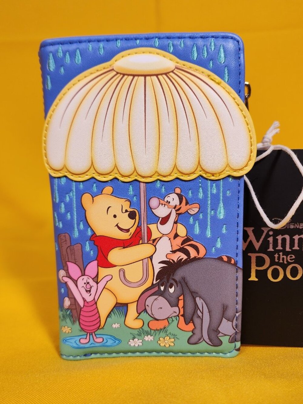 Loungefly Disney Winnie the Pooh & Friends Rainy Day Umbrella Scene Flap Wallet